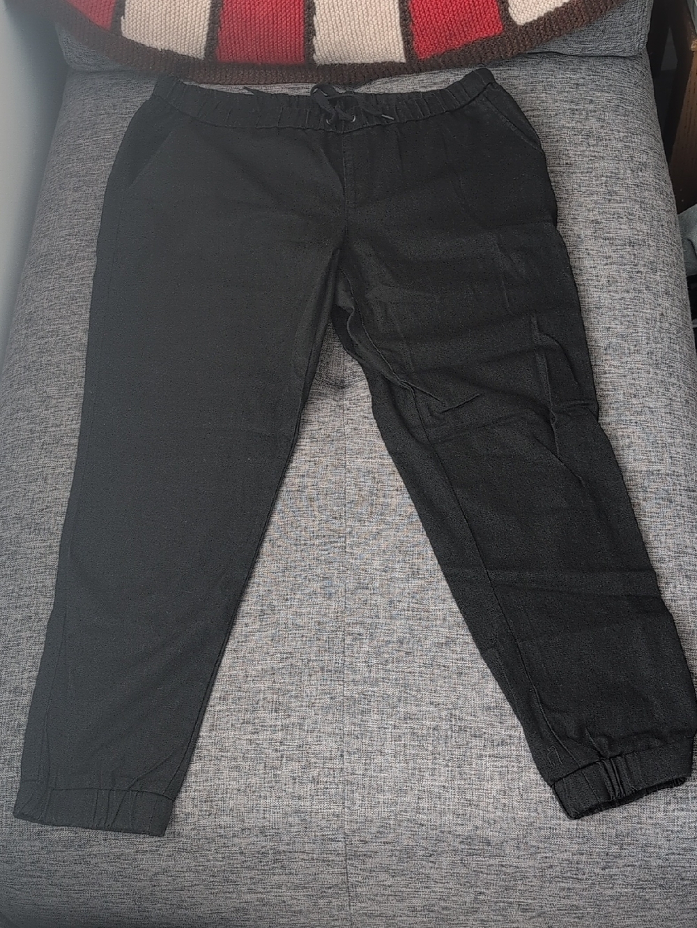 Uniqlo Women's Black Drawstring Jogger Jeans